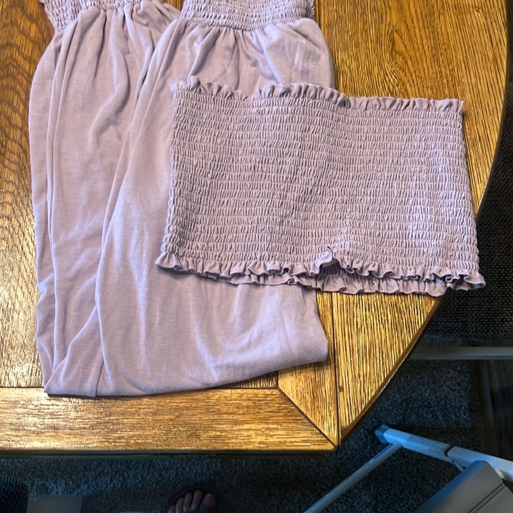 Zenana Outfitters Lilac Smocked Set